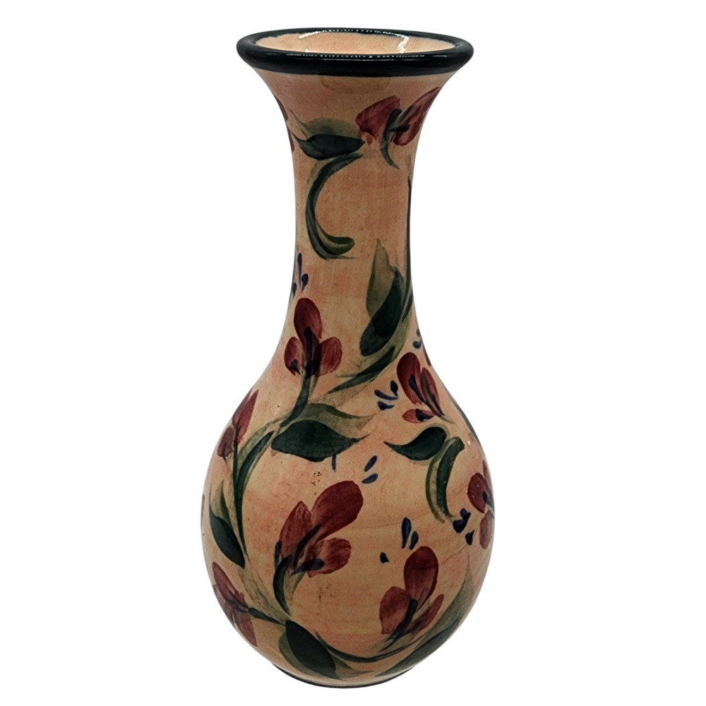 Gail Pittman Pottery Grapevine Pattern Bud Vase